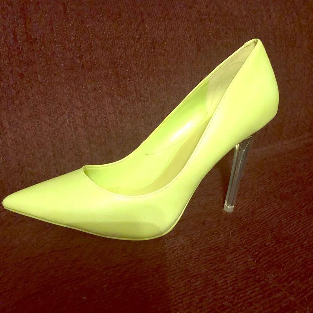 Neon green heels 4” heels